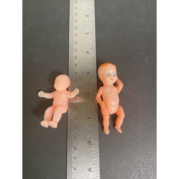 Vintage Miniature Baby Dolls Set Of 2 Made In Hong Kong - Picture 2 of 5